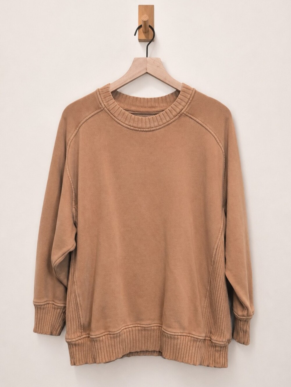 Aerie Tan Lounge Women's Crewneck Sweatshirtโ Small Petite Oversized Pullover
